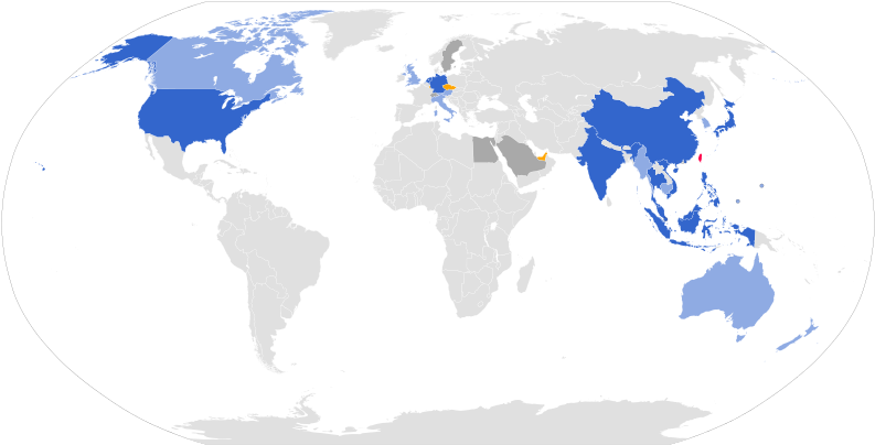 List Of China Airlines Destinations - Accenture Countries Of Operation (800x411), Png Download