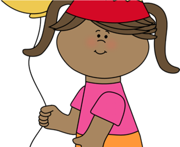 Birthday Clipart Caps - Girl Holding Pencil Clipart (640x480), Png Download