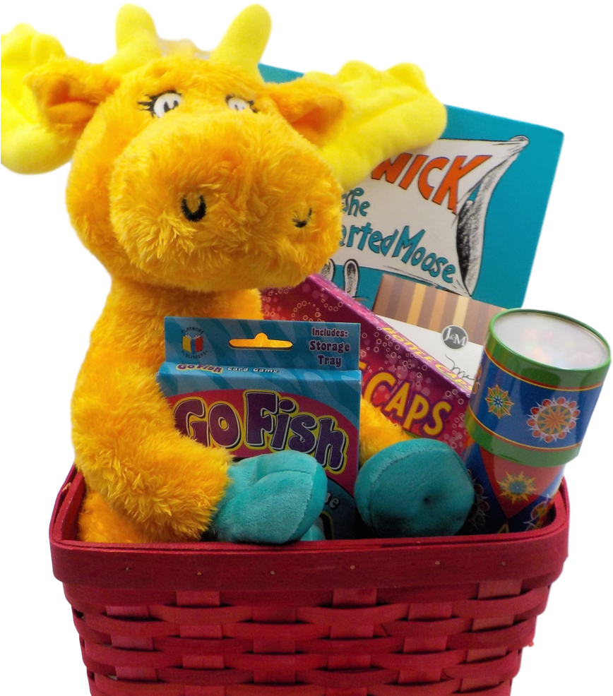 Thidwick The Moose Children's Holiday Gift Basket By - Stuffed Toy (885x1024), Png Download