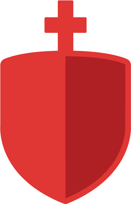 Shield Without Keys Shield With Cross - Cross (607x871), Png Download