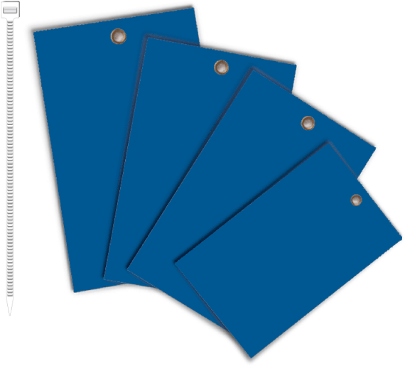 Blue Write-on Vinyl Tag - Cardstock Equipment Tags (600x520), Png Download