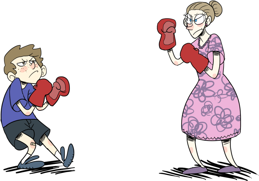 Teacher Vs Student Sms - Teacher Vs Student Cartoon (1024x626), Png Download