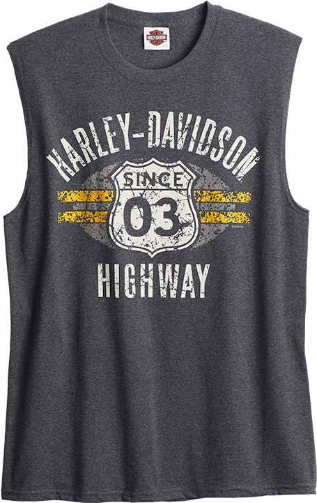 H D® Men's Hd Highway Sleeveless Muscle Tee - Active Tank (720x720), Png Download