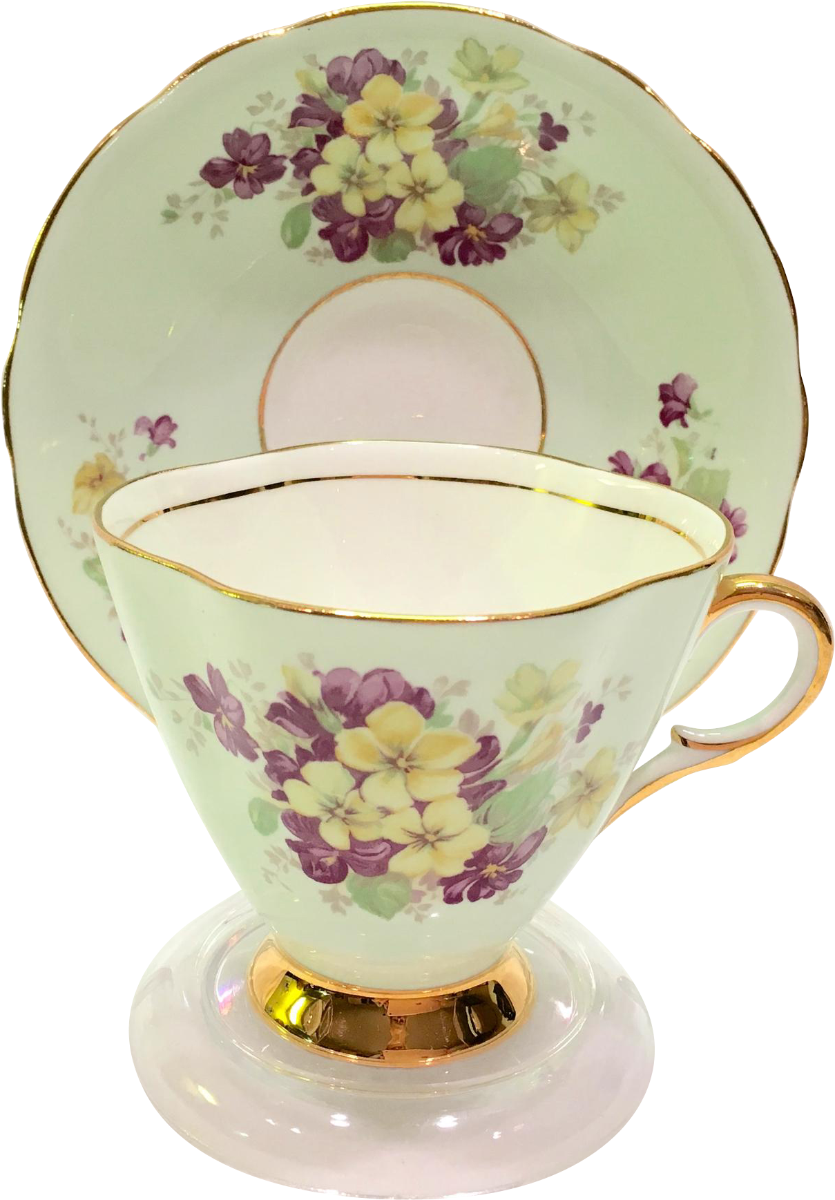 This Lovely Mint Green Teacup And Saucer By Clarence - Porcelain (1736x1736), Png Download