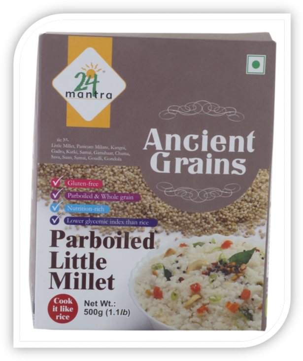 Little Millet Ancient Organic 24m 1kg - 24 Mantra Kodo Millets (750x750), Png Download