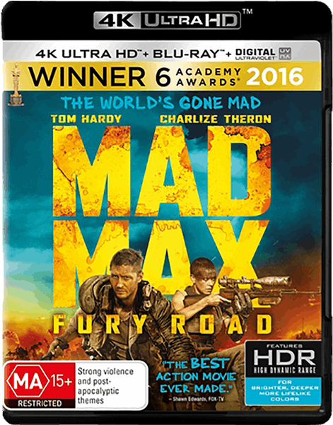 Fury Road 4k Ultra Hd Blu-ray - Mad Max Fury Road Dvd (600x600), Png Download