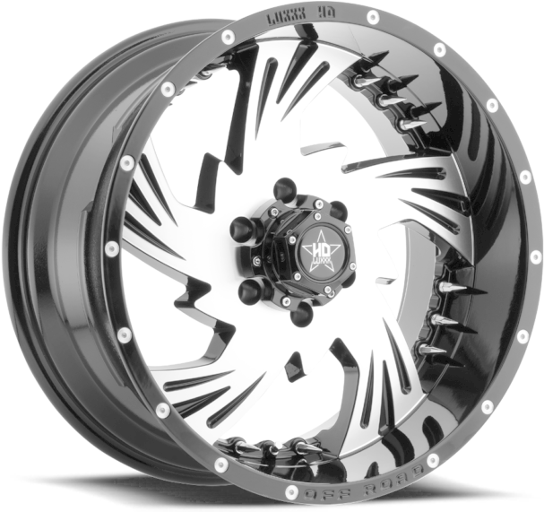 Luxxx Hd Off Road® Lux Hd 7 Wheels Rims Black Machined - Cali Offroad Twisted (640x640), Png Download