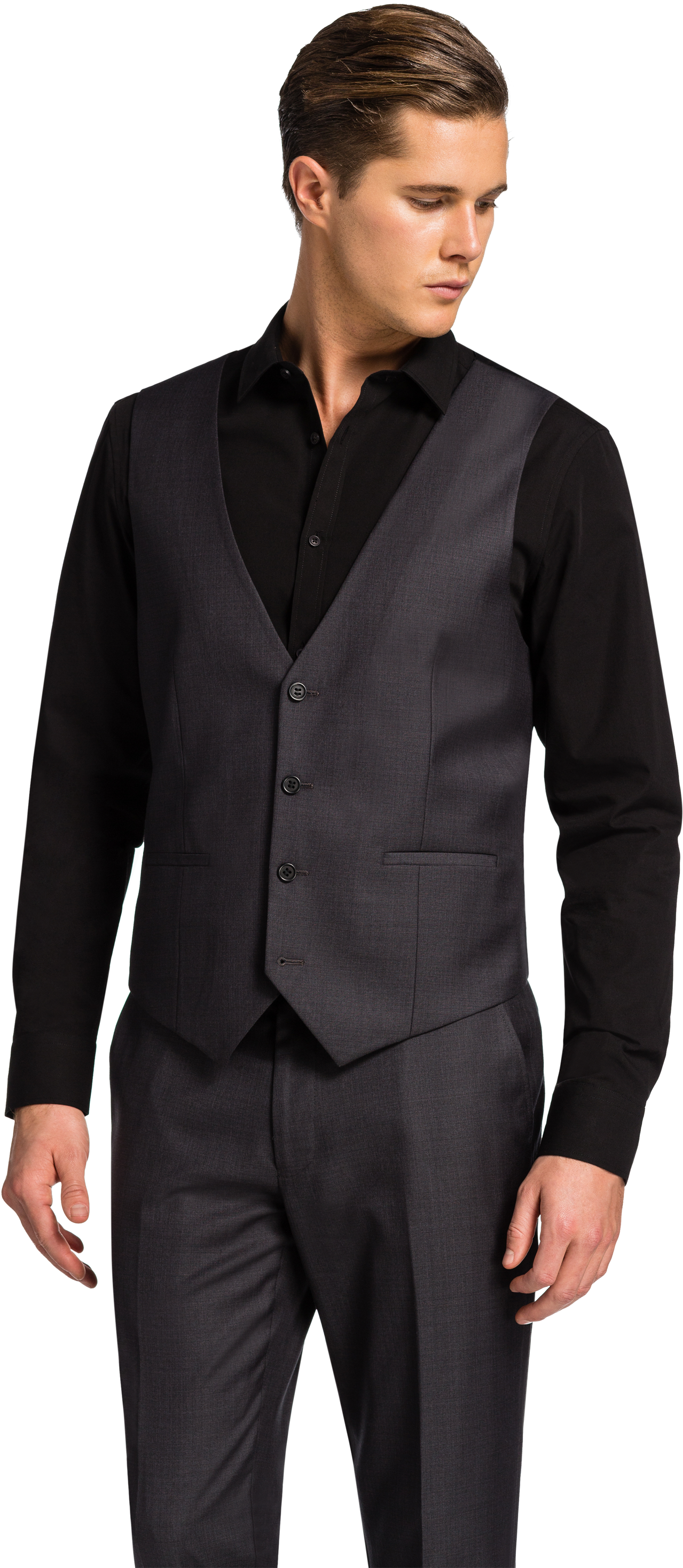 Charcoal Vermont Waistcoat - Radkin Adidas (3000x3000), Png Download