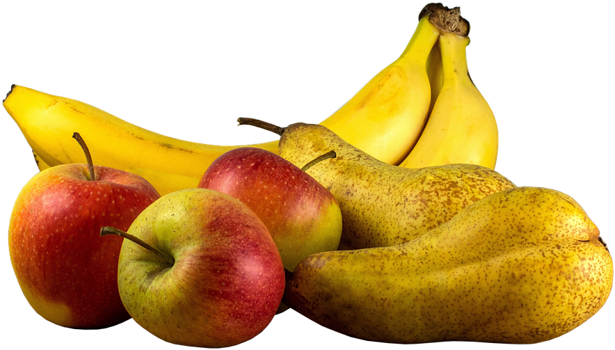 Fruit, Apple, Food, Healthy, Background, Sweetness - Apple Pears And Bananas (960x534), Png Download