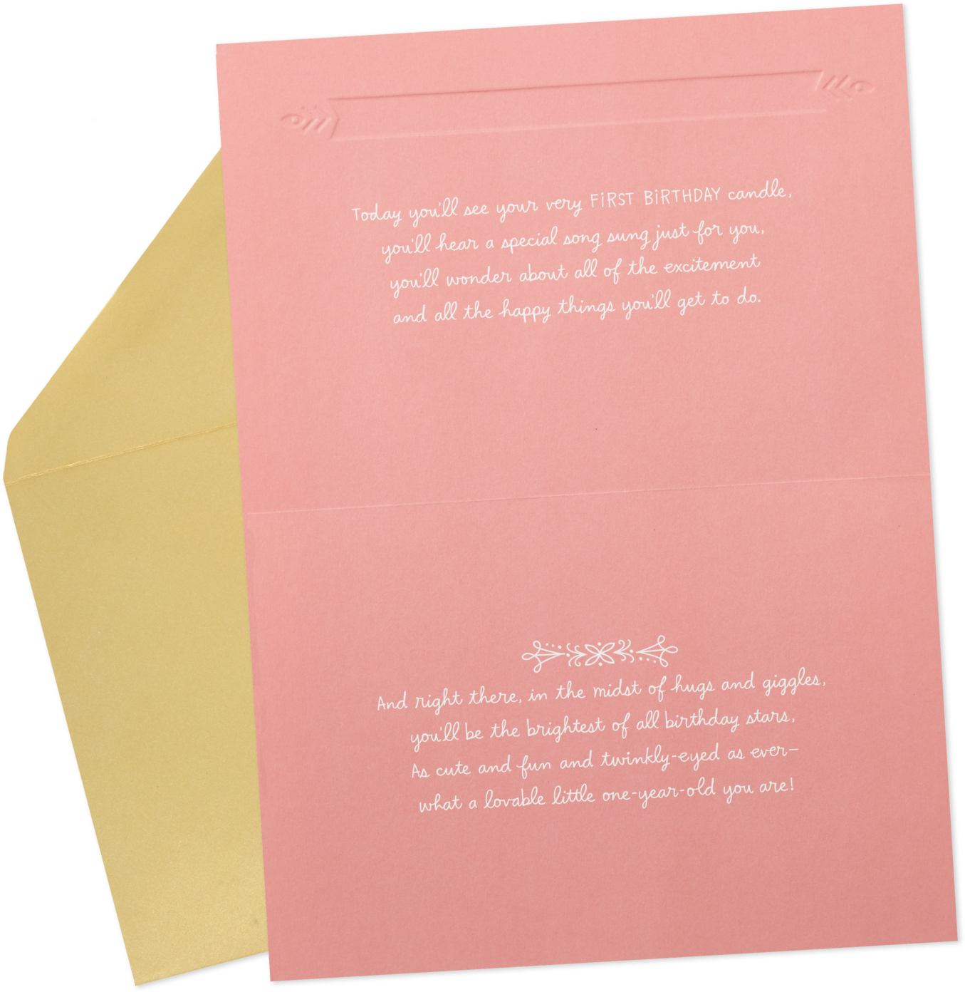 Bear Face One Year Precious Pink 1st Birthday Card - Construction Paper (1470x1470), Png Download