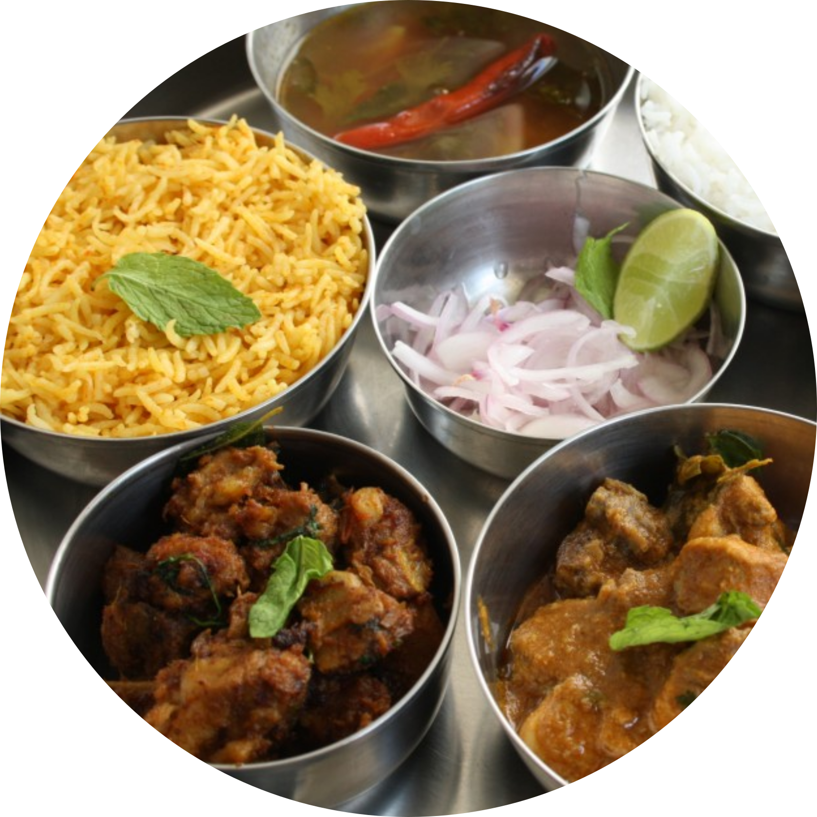 Non-veg Thali - Delicious Thali (1679x1679), Png Download