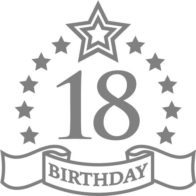 18th Birthday - Stars In Circle Shape (800x800), Png Download