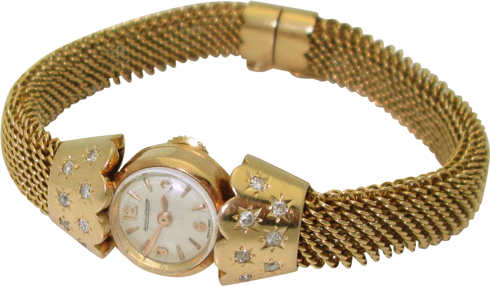 Vintage 18k Jaeger-lecoultre Ladies Bracelet Watch - Bracelet (964x964), Png Download