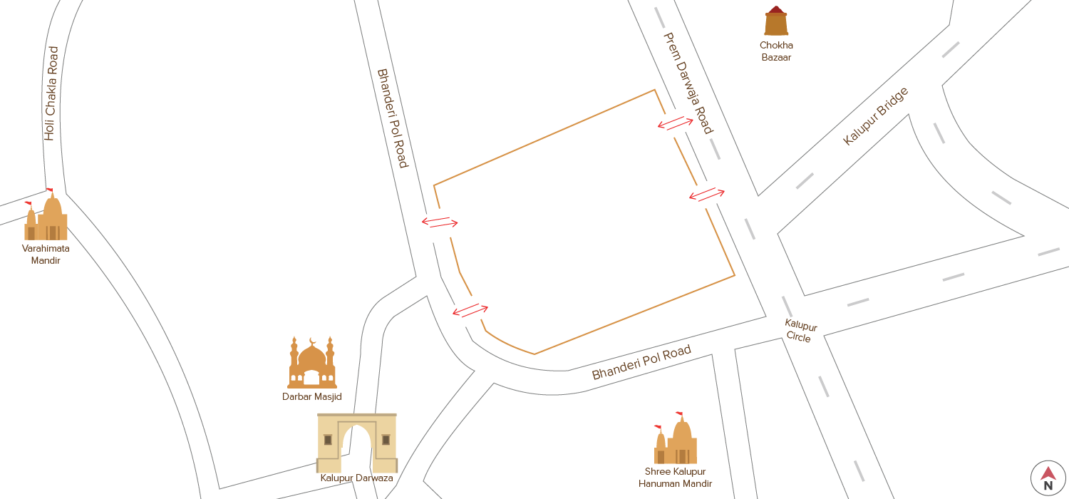 Around 50-55 Years Ago, When Paan Market Was Established, - Map (1500x700), Png Download