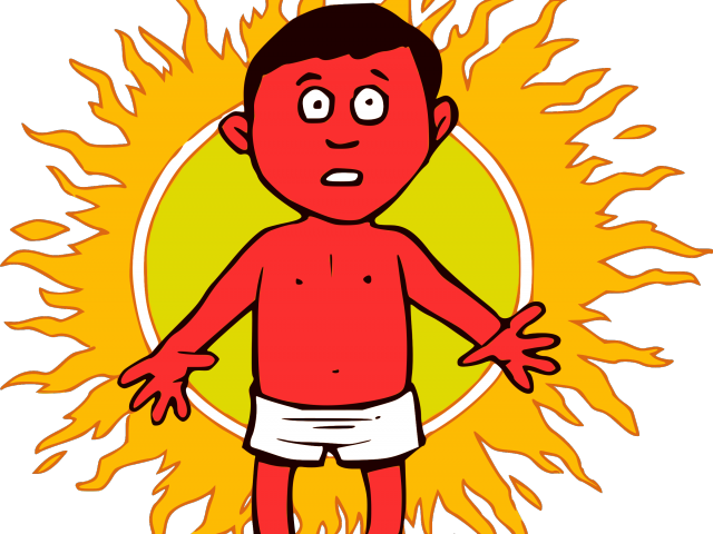 Sunshine Clipart Child - Sunburn Png (640x480), Png Download