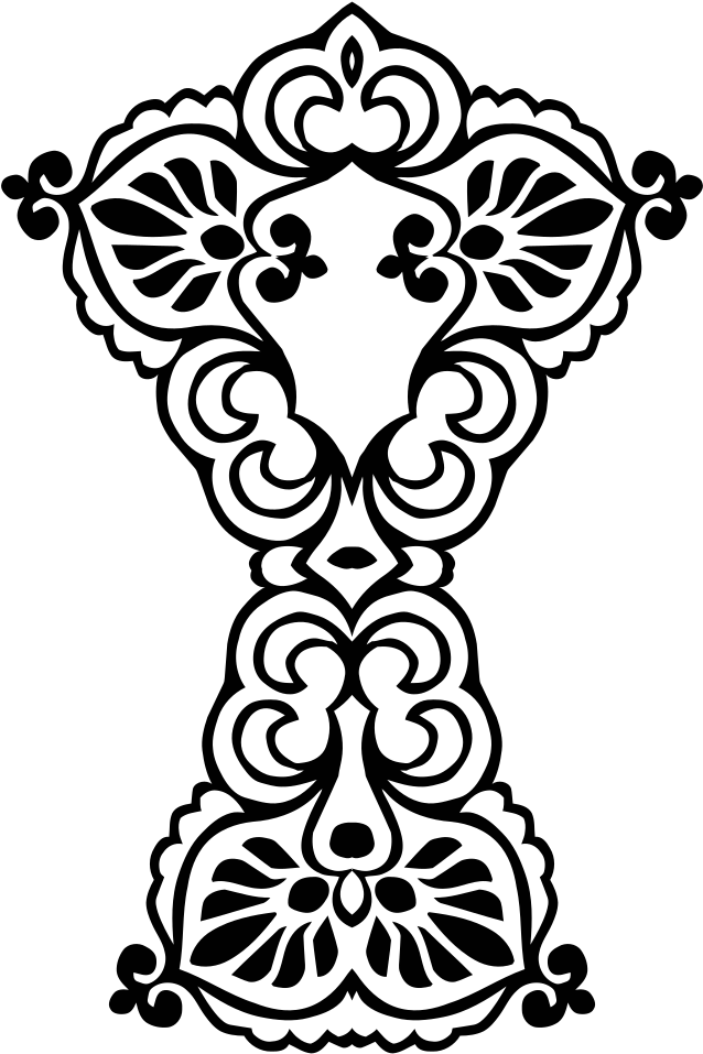 Vintage Frame Extended - Hawaiian Tribal Tattoo (667x1000), Png Download