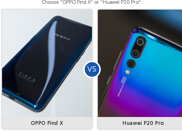 Huawei P20 Pro Vs Oppo Find X - Smartphone (624x823), Png Download