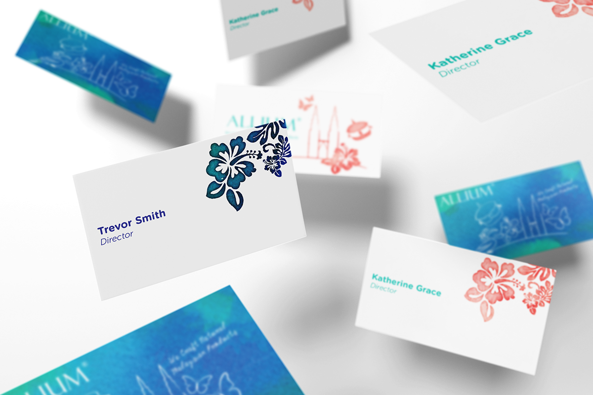 Allium Wellness Business Cards Design - Graphic Design (1200x800), Png Download