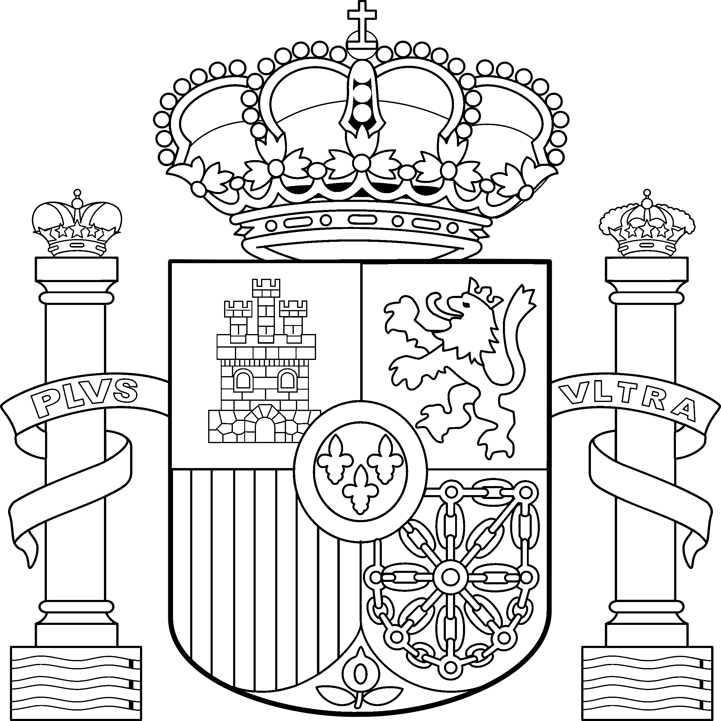 Download Spain Logo Black And White - Line Art | Transparent PNG ...