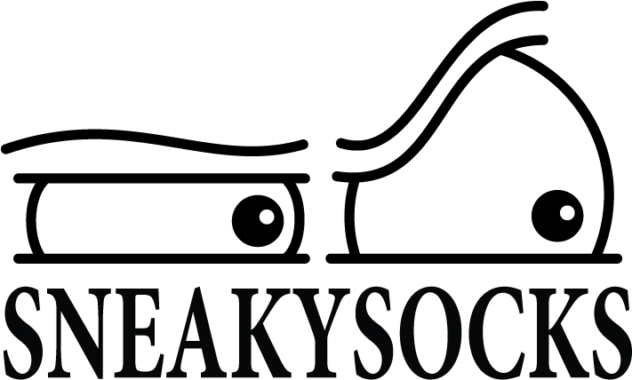 Sneaky Socks - Line Art (761x496), Png Download