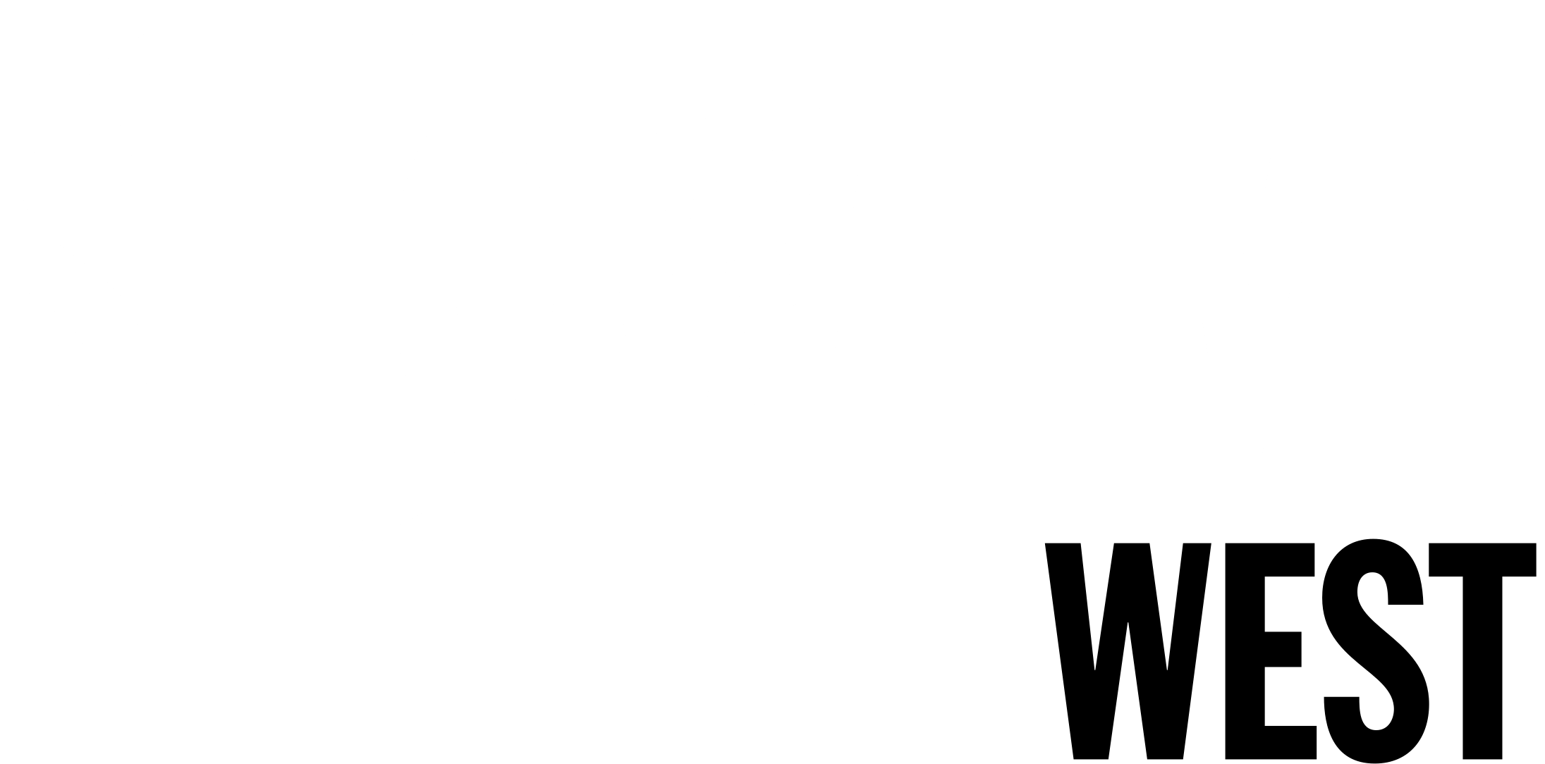 Showtime West Logo Black And White - Sign (2400x2400), Png Download
