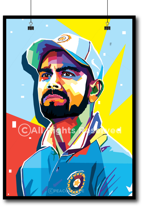 Virat Kholi- The King Of Indian Cricket I Wall Poster - Illustration (499x720), Png Download