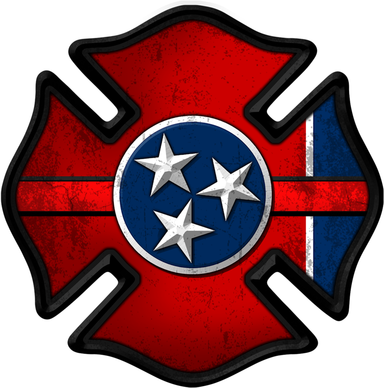 Tennessee Firefighter Decal - Tennessee Flag (800x800), Png Download
