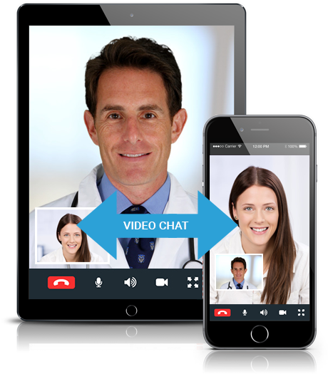 Video Chat Designed For Medical Cannabis Physicians - Video Chat Medical (567x600), Png Download