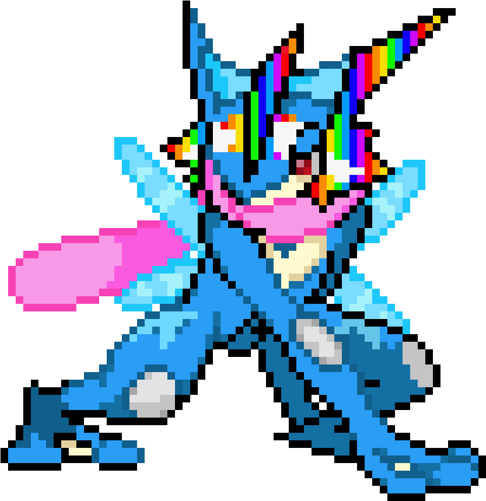 Brent Greninja - Ash Greninja Pixel Art (975x990), Png Download