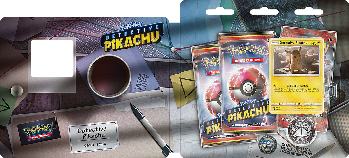 Detective Pikachu Case File - Pokémon Trading Card Game (1204x546), Png Download
