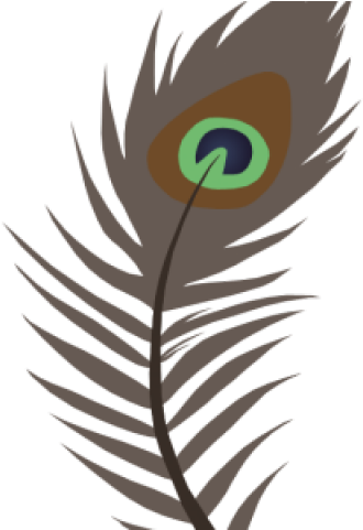 Fluted Clipart Peacock Feather - Illustration (640x480), Png Download