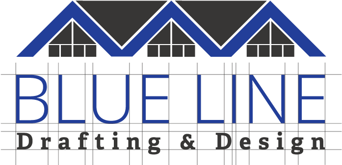 Blue Line Drafting Design Logo Facebook Icon Full Color (710x709), Png Download