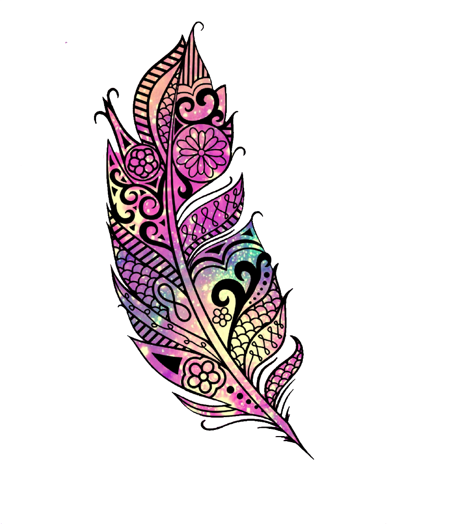 Peacock Clipart Glitter - Mandala Feather Designs (1024x1024), Png Download