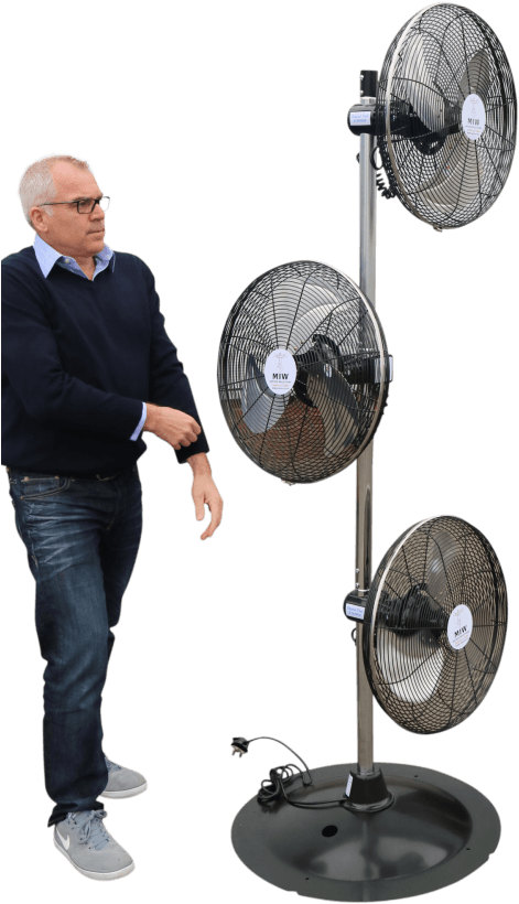 Uk Floor Standing Industrial Pedestal Tri Fan 240v - Television Antenna (1200x1200), Png Download