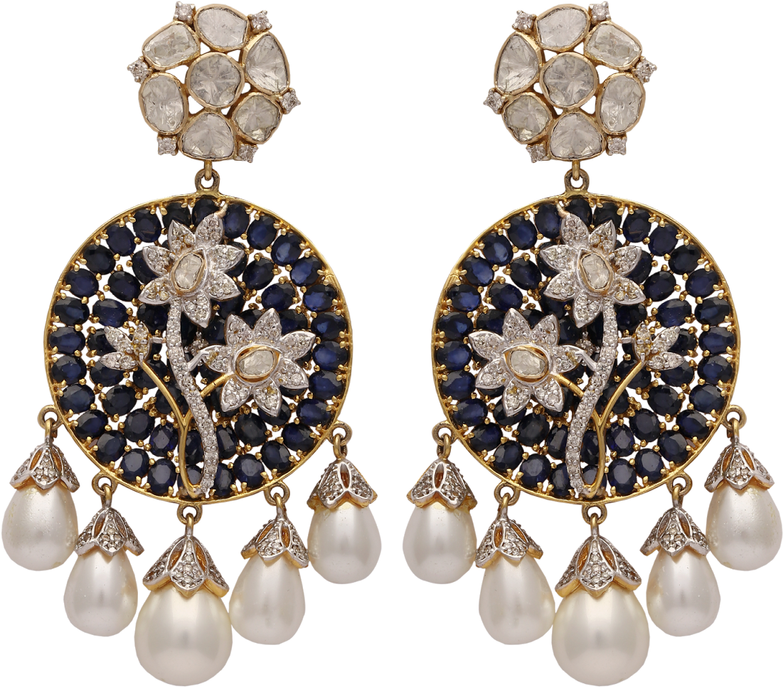 Tanya Rastogi Ruminates The Timeless Charm Of Blue - Earrings (1600x1131), Png Download