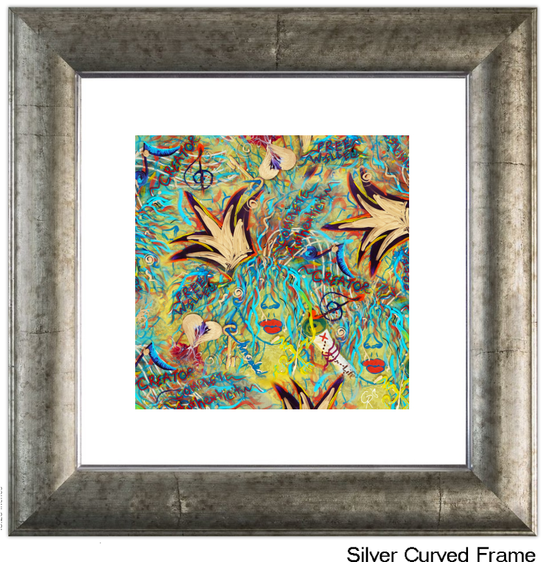 Untamable Collage Silver Curved Frame - Picture Frame (864x864), Png Download