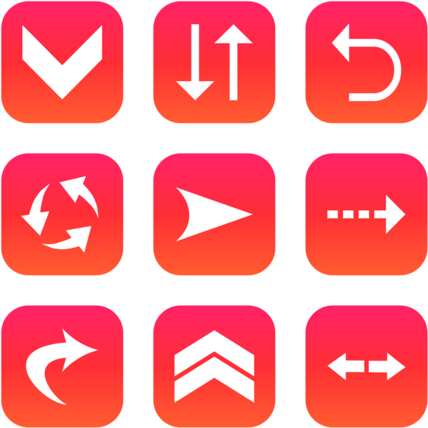 Classic Arrows Icon In Style Flat Rounded Square White - Png Urna Eletronica Vetor (660x660), Png Download