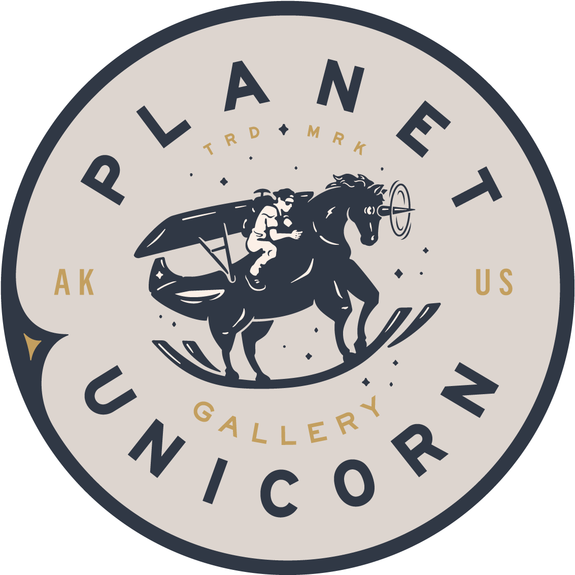 Pu Gallery Stamp Round - Horse (1278x1216), Png Download