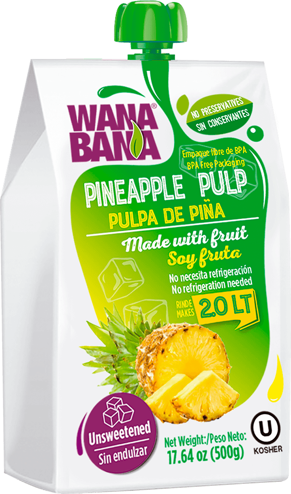 Pineapple Piña Fruit Pulp 500g - Natural Foods (600x1018), Png Download
