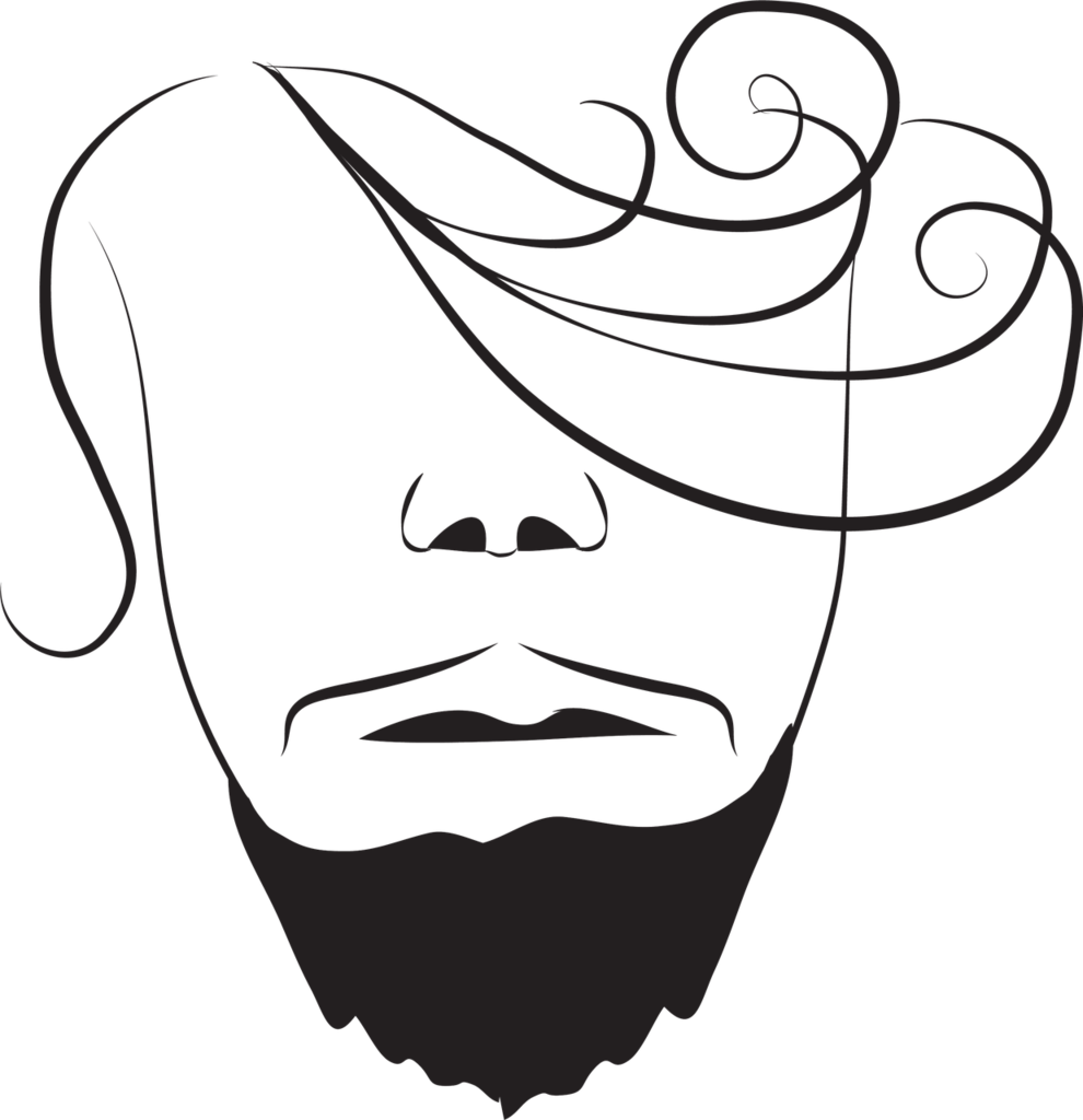 Drawing Silhouette Man, People - Siluetas De Cabello De Hombre (990x1024), Png Download