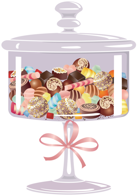 Kitchen Candy Clipart - Clip Art Candy Jars (500x678), Png Download