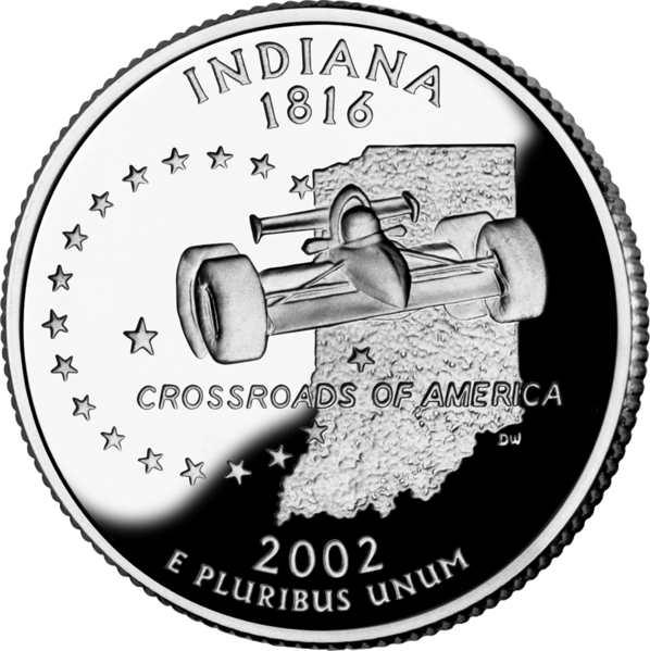 Indiana State Quarter (598x599), Png Download