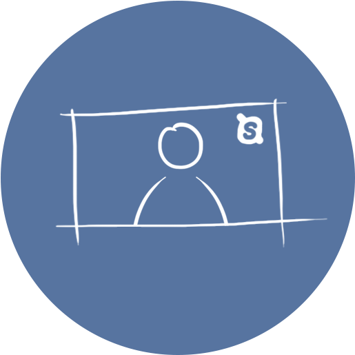 Icon Skype Colour - Circle (1000x1000), Png Download