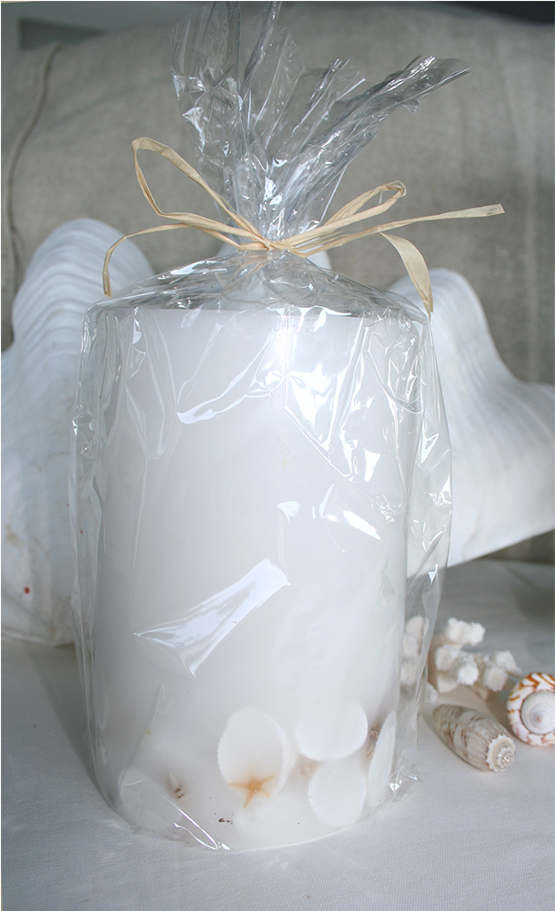 Lantern Candle With Seashells White - Baby Shower (1000x1000), Png Download