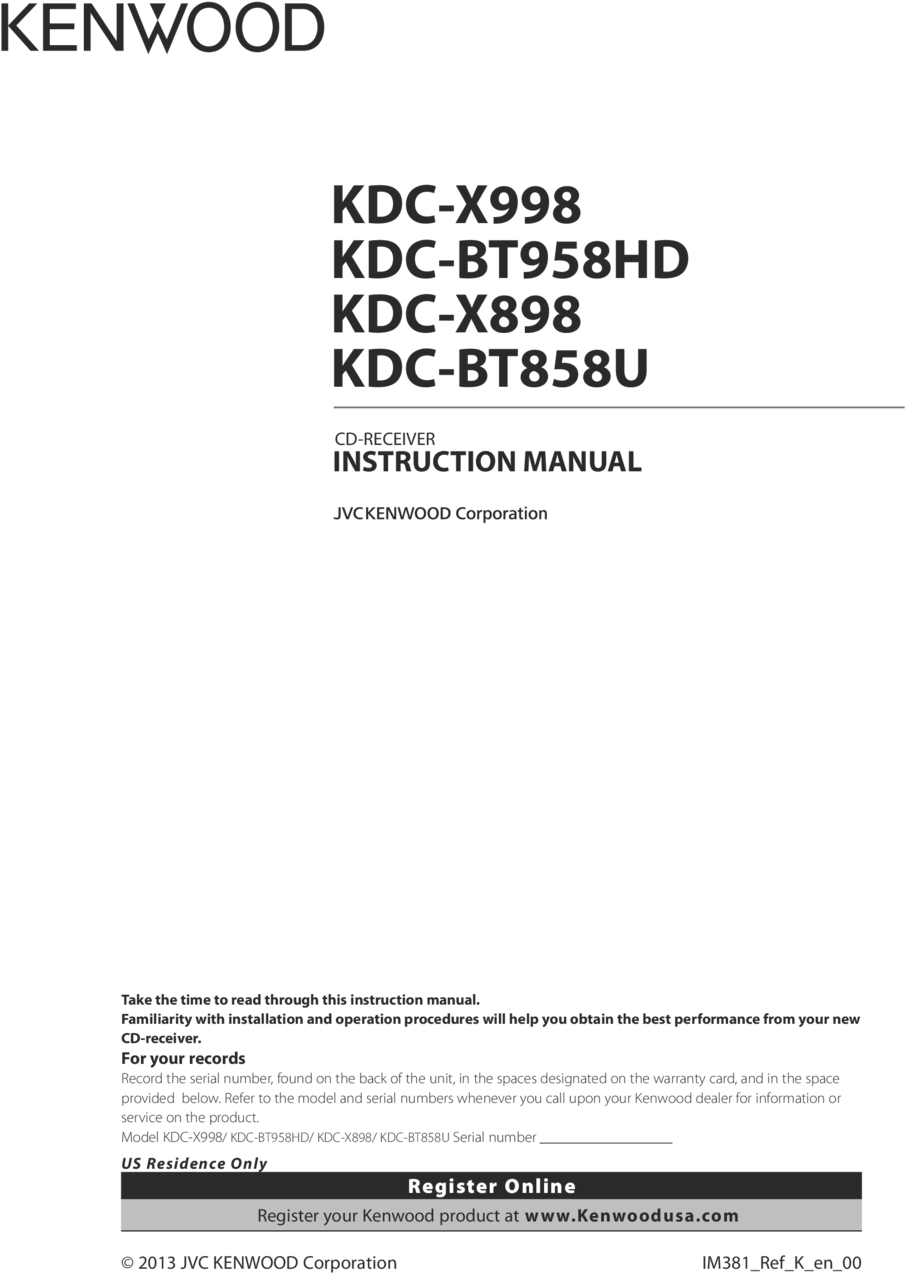 Kenwood Kdc X898 Wiring Diagram (960x1362), Png Download