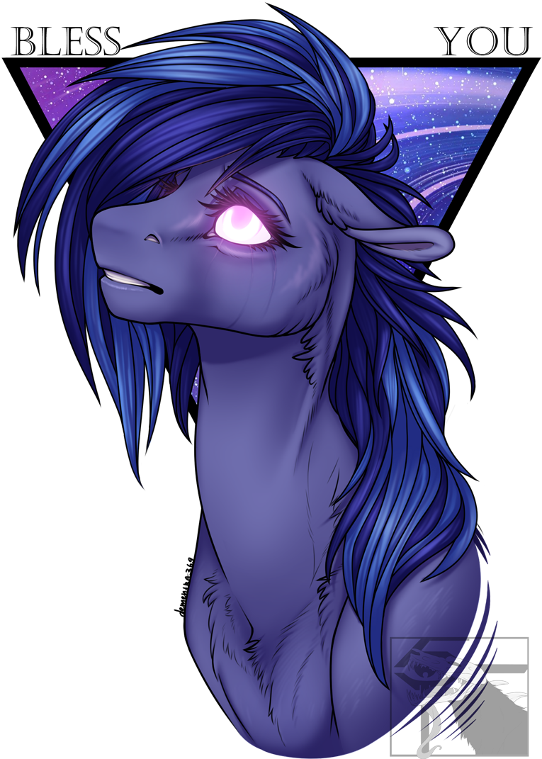 Dementra369, Bust, Cheek Fluff, Chest Fluff, Ears Down, - Cartoon (800x1200), Png Download