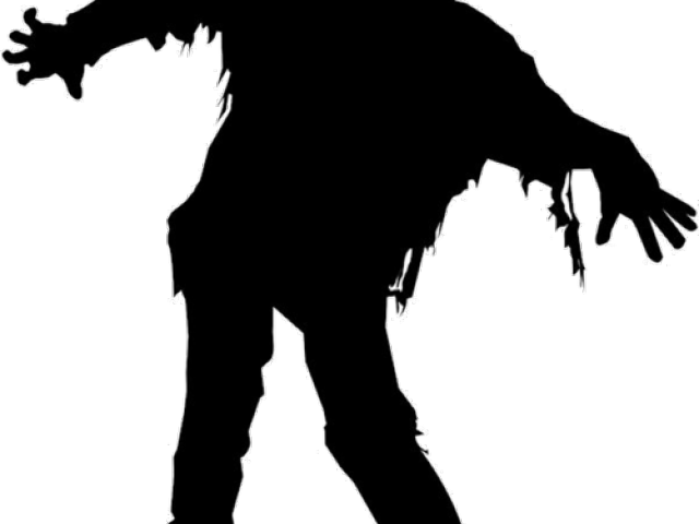 Zombie Clipart Shadow - Dancing Zombie Silhouette (640x480), Png Download