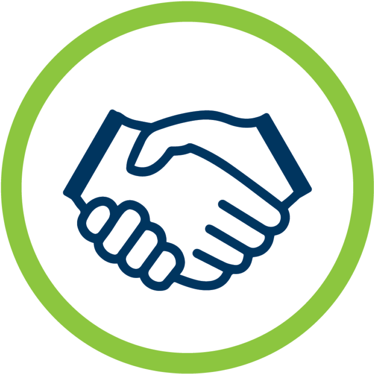 Handshake Icon - Simple Drawing Of Hand Shaking (1024x1024), Png Download