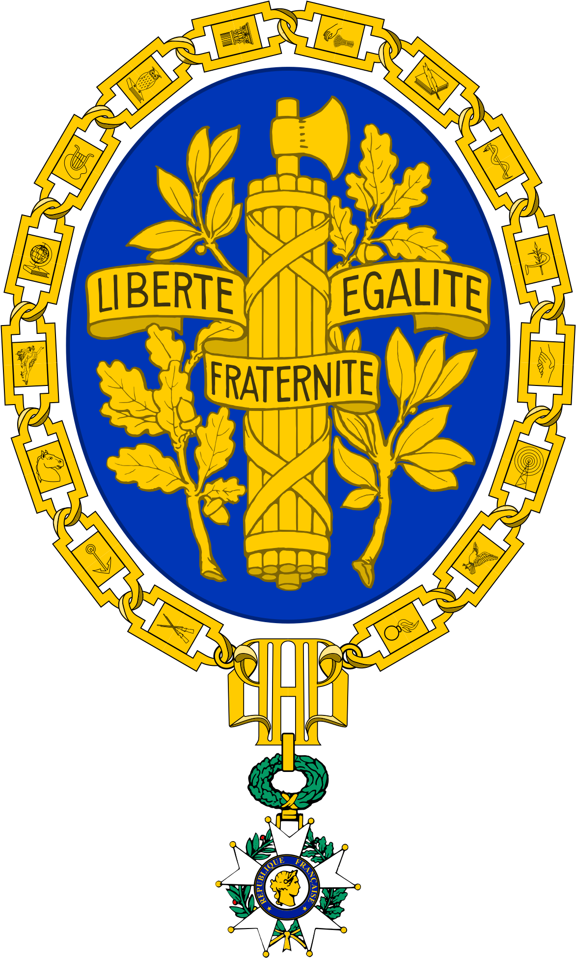 French Republic Coat Of Arms (1200x1956), Png Download
