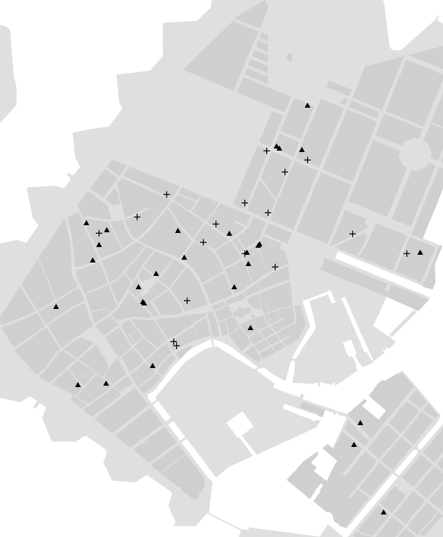 Cadasters Containing A Glover Or A Hatter (cross) In - Map (629x763), Png Download